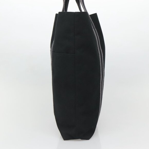 HERMES Fourre Tout Cabas Tote Bag Canvas Black Auth - Picture 5 of 16